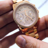 Buy Shop Michael Kors Ritz Chronograph Mother of Pearl White Dial Two Tone Steel Strap Watch For Women - MK6769 USA Online