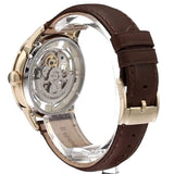 Buy Shop Fossil Townsman Automatic Skeleton Gold Dial Brown Leather Strap Watch for Men - ME3043 USA Online