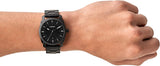 Buy Shop Fossil Machine Black Dial Black Steel Strap Watch for Men - FS4775 USA Online
