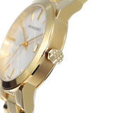 Buy Shop Burberry The City White Dial Gold Steel Strap Watch for Women - BU9103 USA Online