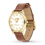Buy Shop Coach Delancey White Dial Brown Leather Strap Watch for Women - 14502715 USA Online