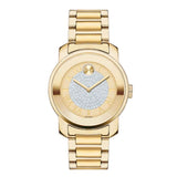 Buy Shop Movado Bold Pave Gold Dial Gold Steel Strap Watch For Women - 3600255 USA Online