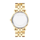 Buy Shop Movado Museum Black Dial Gold Steel Strap Watch For Men - 606997 USA Online