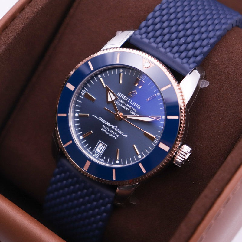 Buy Shop Breitling Superocean Heritage B20 Automatic 42 Blue Dial Blue Mesh Bracelet Watch for Men - UB2010161C1S1 USA Online