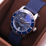 Buy Shop Breitling Superocean Heritage B20 Automatic 42 Blue Dial Blue Mesh Bracelet Watch for Men - UB2010161C1S1 USA Online