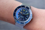 Buy Shop Breitling Superocean Heritage '57 Special Edition II Blue Dial Silver Mesh Bracelet Watch for Men - A103702A1C1A1 USA Online
