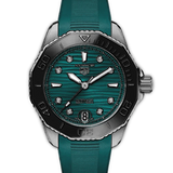 Buy Shop Tag Heuer Aquaracer Professional 300 Automatic Diamonds Green Dial Green Rubber Strap Watch for Women - WBP231G.FT6226 USA Online