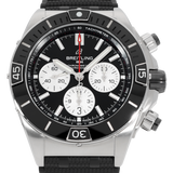 Buy Shop Breitling Super Chronomat B01 44 Black Dial Black Rubber Strap Watch for Men - AB0136251B1S1 USA Online