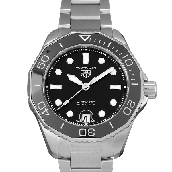 Buy Shop Tag Heuer Aquaracer Professional 300 Automatic Black Dial Silver Steel Strap Watch for Women - WBP231D.BA0626 USA Online