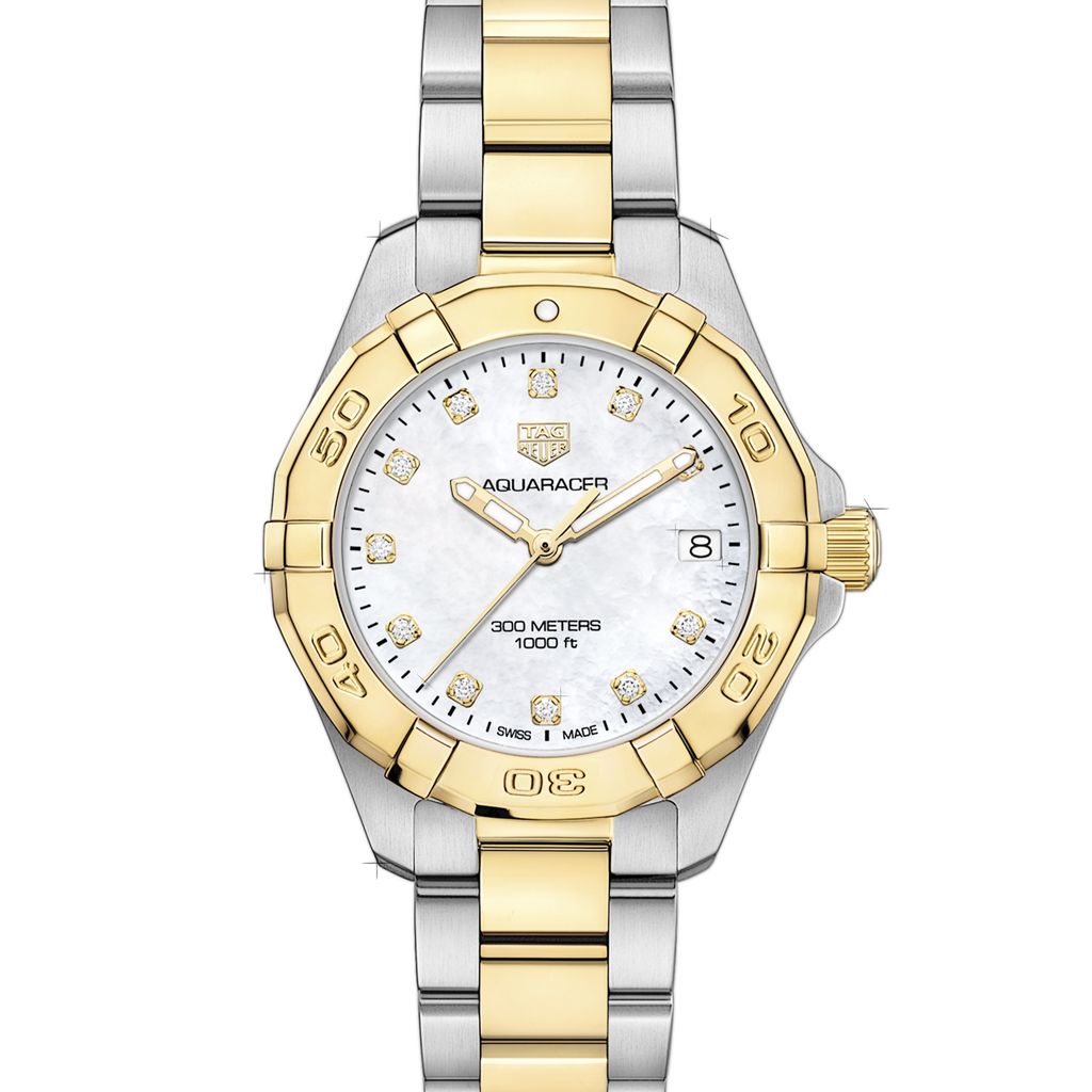 Buy Shop Tag Heuer Aquaracer White Mother of Pearl Dial Watch for Women - WBD1322.BB0320 USA Online