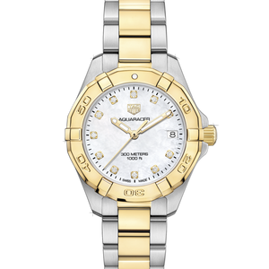 Buy Shop Tag Heuer Aquaracer White Mother of Pearl Dial Watch for Women - WBD1322.BB0320 USA Online
