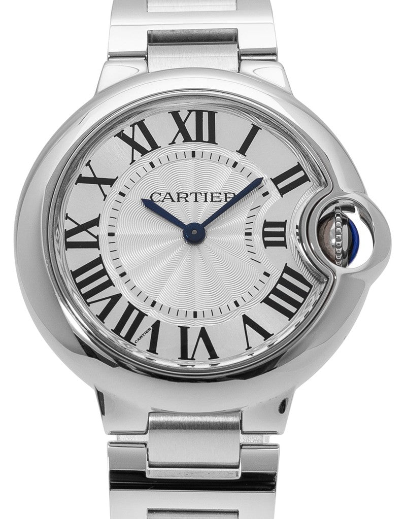 Buy Shop Cartier Ballen Bleu De Cartier Silver Dial Silver Steel Strap Watch for Women - W6920084 USA Online