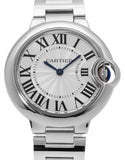Buy Shop Cartier Ballen Bleu De Cartier Silver Dial Silver Steel Strap Watch for Women - W6920084 USA Online