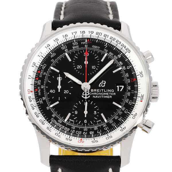 Buy Shop Breitling Navitimer 1 Chronograph 41mm Automatic Black Dial Black Leather Strap Mens Watch - A13324121B1P1 USA Online