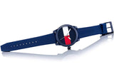 Buy Shop Tommy Hilfiger Denim Quartz Blue Dial Blue Rubber Strap Watch for Men - 1791322 USA Online