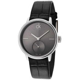 Buy Shop Calvin Klein Accent Black Dial Black Leather Strap Watch for Men - K2Y211C3 USA Online