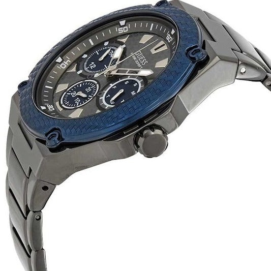 Buy Shop Guess Flagship Multifunction Chronograph Grey Dial Grey Steel Strap Watch for Men - W0601G1 USA Online