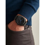Buy Shop Fossil Machine Chronograph Black Dial Black Leather Strap Watch for Men - FS5361 USA Online