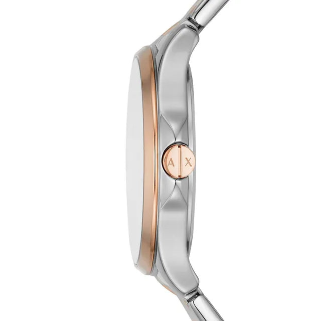 Buy Shop Fossil Townsman Automatic Skeleton White Dial Two Tone Steel Strap Watch for Men - ME3075 USA Online