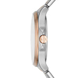 Buy Shop Fossil Townsman Automatic Skeleton White Dial Two Tone Steel Strap Watch for Men - ME3075 USA Online