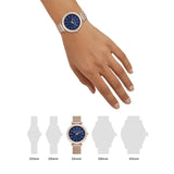 Buy Shop Michael Kors Darci Blue Dial Gold Steel Strap Watch for Women - MK3406 USA Online