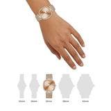 Buy Shop Guess Tapestry Diamonds Rose Gold Dial Rose Gold Mesh Bracelet Watch for Women - GW0354L3 USA Online