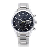 Buy Shop Tag Heuer Carrera Automatic Chronograph Black Dial Silver Steel Strap Watch for Men - CBK2110.BA0715 USA Online