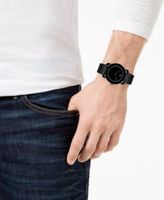 Buy Shop Movado Bold Black Dial Black Leather Strap Watch For Men - 3600306 USA Online
