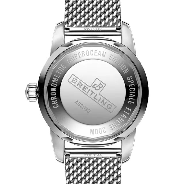 Buy Shop Breitling Superocean Heritage B20 Automatic 44 Blue Dial Silver Mesh Bracelet Watch for Men - AB2030161C1A1 USA Online