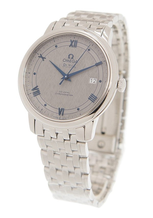 Buy Shop Omega De Ville Prestige Co-Axial Grey Dial Silver Steel Strap Watch for Men - 424.10.40.20.06.002 USA Online
