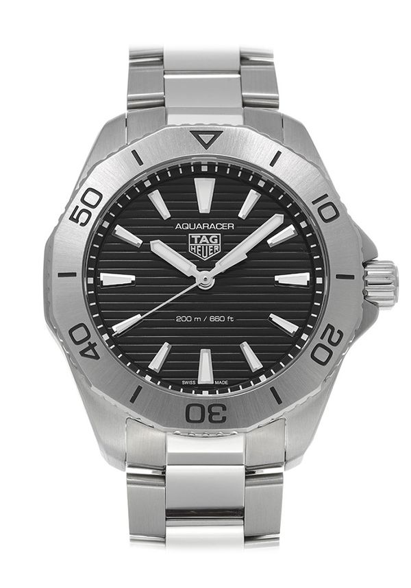 Buy Shop Tag Heuer Aquaracer Professional 200 Quartz Black Dial Silver Steel Strap Watch for Men - WBP1110.BA0627 USA Online