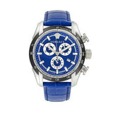 Buy Shop Versace V-Ray Chronograph Quartz Blue Dial Blue Leather Strap Watch for Men - VE2I00721 USA Online