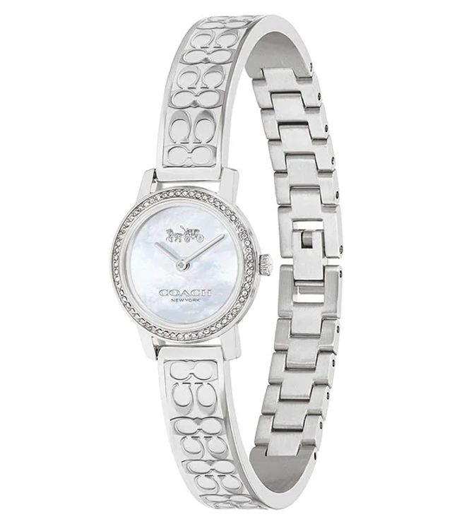 Buy Shop Coach Delancey Mother of Pearl Dial Silver Steel Strap Watch for Women - 14502477 USA Online