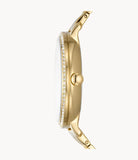 Buy Shop Fossil Virginia White Dial Gold Steel Strap Watch for Women - ES3283 USA Online