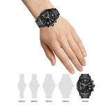 Buy Shop Guess Atlas Chronograph Black Dial Black Steel Strap Watch For Men - W0668G5 USA Online