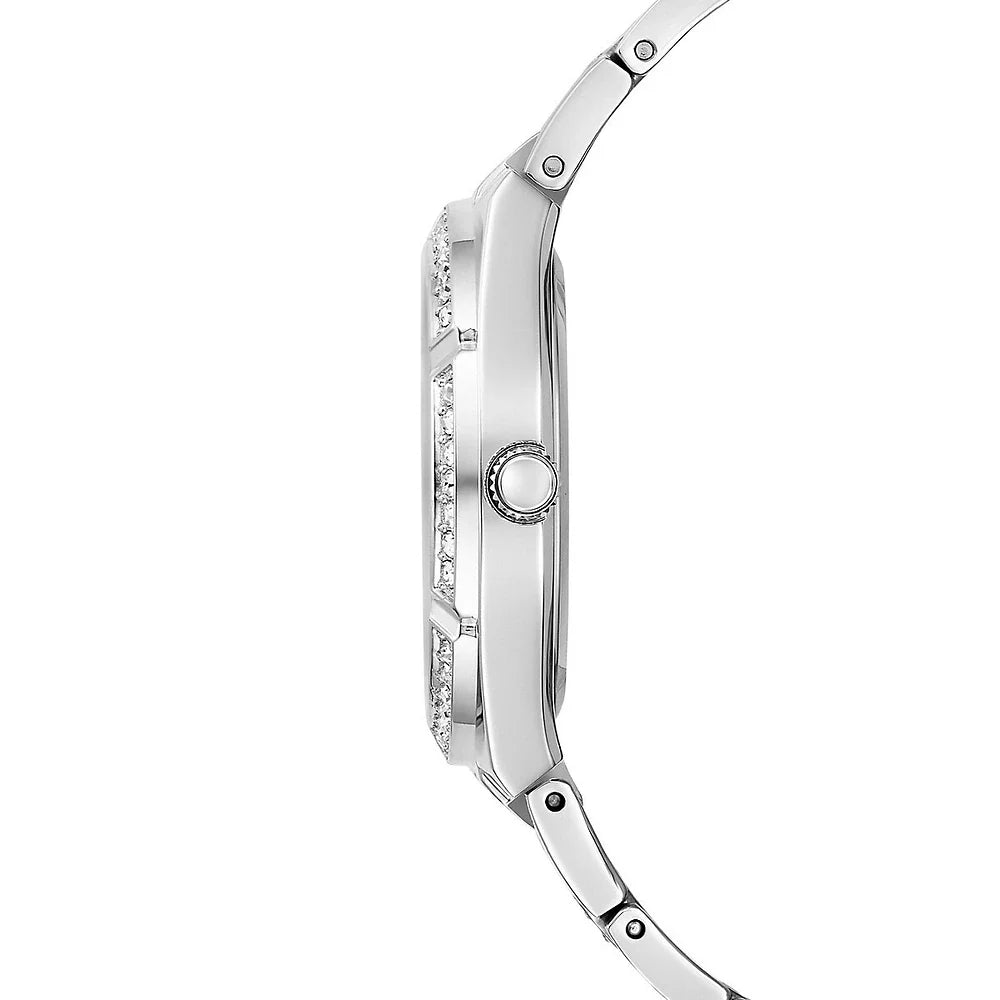 Buy Shop Guess Allara Quartz Silver Dial Silver Steel Strap Watch For Women - GW0604L1 USA Online
