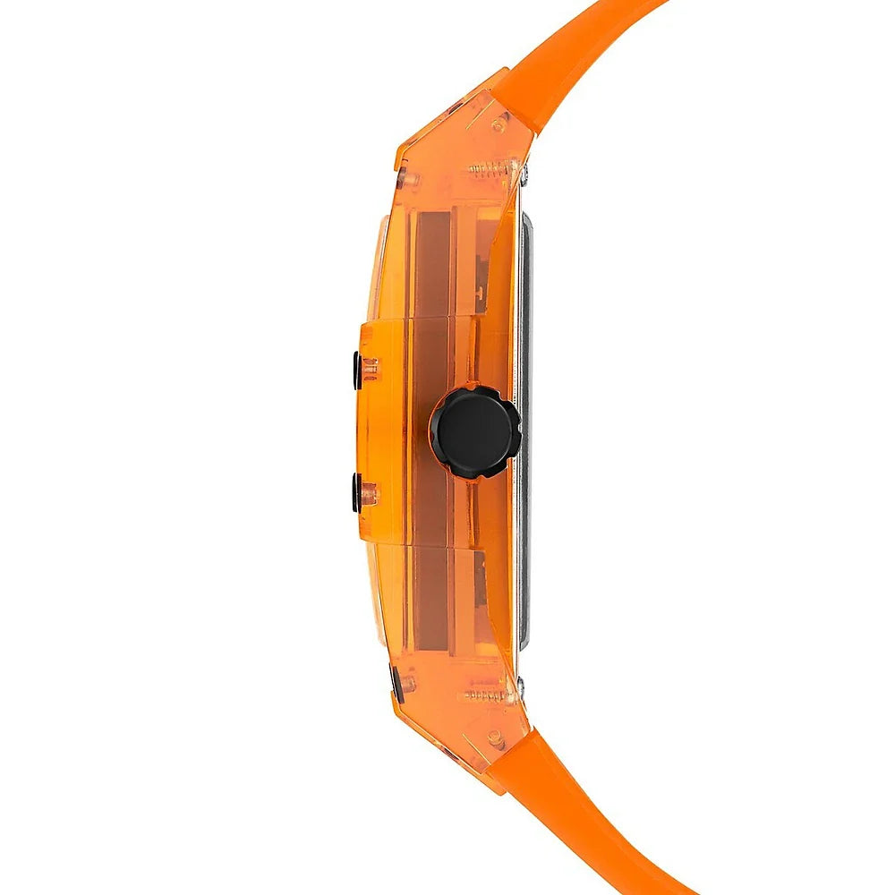 Buy Shop Guess Phoenix Multifunction Black Dial Orange Rubber Strap Watch For Men - GW0203G10 USA Online