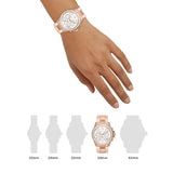 Buy Shop Michael Kors Everest Chronograph Silver Dial Rose Gold Steel Strap Watch For Women - MK7213 USA Online