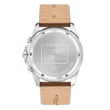 Buy Shop Coach Kent Chronograph Blue Dial Brown Leather Strap Watch for Men - 14602560 USA Online