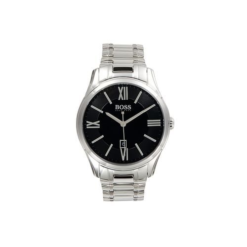 Buy Shop Hugo Boss Governer Black Dial Silver Steel Strap Watch for Men - 1513488 USA Online