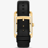 Buy Shop Michael Kors Monroe Three Hand Black Dial Black Leather Strap Watch for Women - MKO1027 USA Online