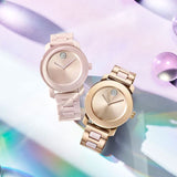 Buy Shop Movado Bold Rose Gold Dial Two Tone Steel Strap Watch for Women - 3600639 USA Online