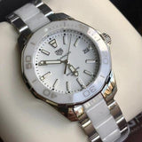 Buy Shop Tag Heuer Aquaracer Quartz White Dial Two Tone Steel Strap Watch Women - WAY131B.BA0914 USA Online