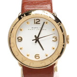 Buy Shop Marc Jacobs Amy White Dial Brown Leather Strap Watch for Women - MBM8574 USA Online