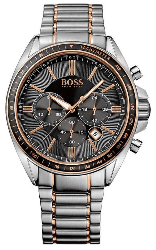 Buy Shop Hugo Boss Driver Sport Grey Dial Grey Steel Strap Watch for Men - 1513094 USA Online