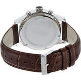 Hugo Boss Jet White Dial Brown Leather Strap Watch for Men - 1513280