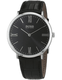 Buy Shop Hugo Boss Jackson Black Dial Black Leather Strap Watch for Men - 1513369 USA Online
