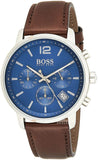 Buy Shop Hugo Boss Attitude Blue Dial Brown Leather Strap Watch for Men - 1513606 USA Online