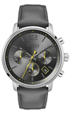 Buy Shop Hugo Boss Attitude Grey Dial Grey Leather Strap Watch for Men - 1513658 USA Online