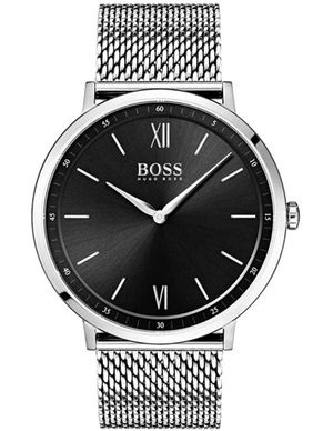 Buy Shop Hugo Boss Jackson Quartz Black Dial Silver Mesh Bracelet Watch For Men - 1513514 USA Online
